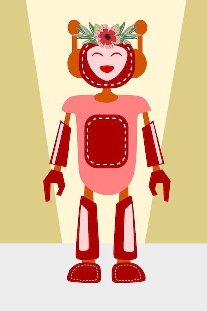 Vector a colorful futuristic robot avatar vector set with happy face