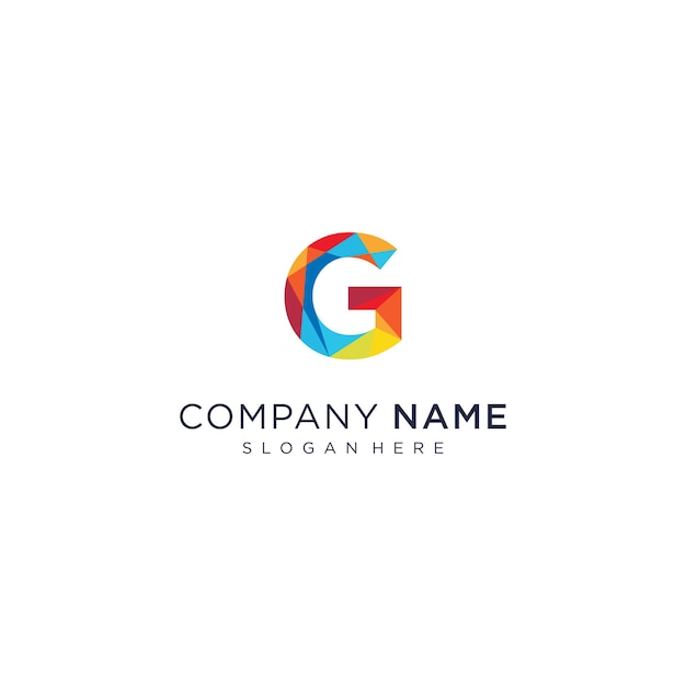 Colorful g letter logo technology