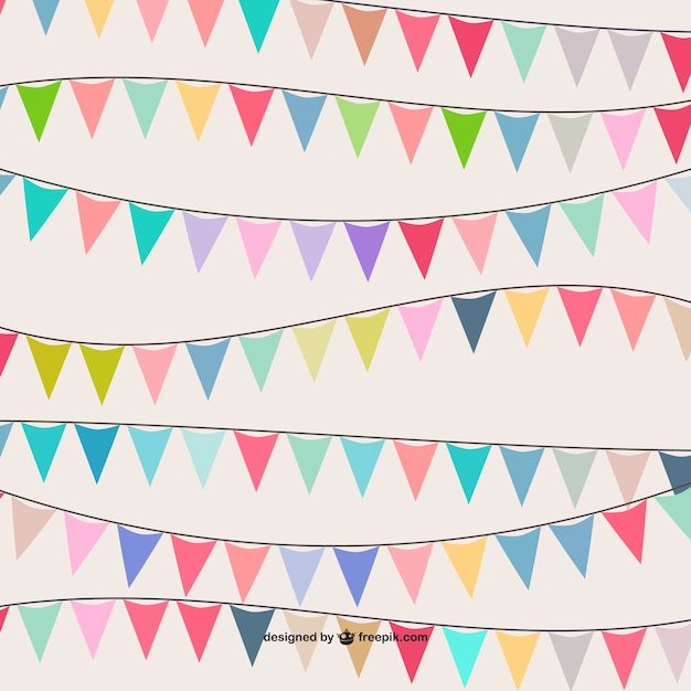 Colorful garland pattern