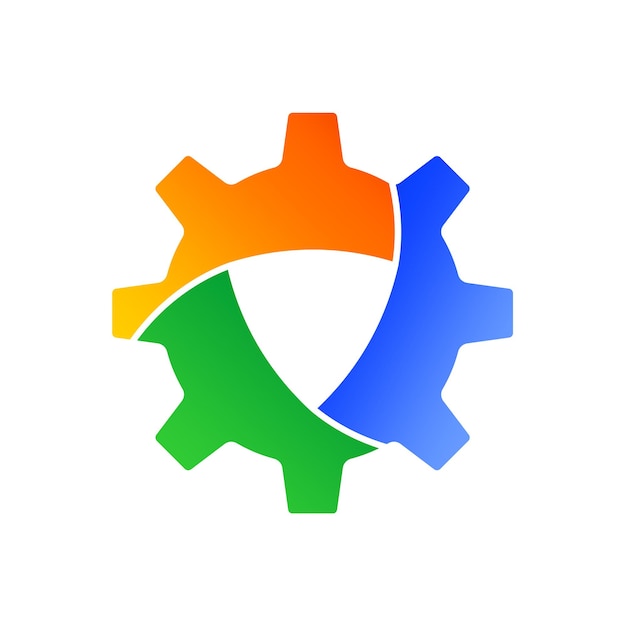 Colorful Gear Cog Logo Design