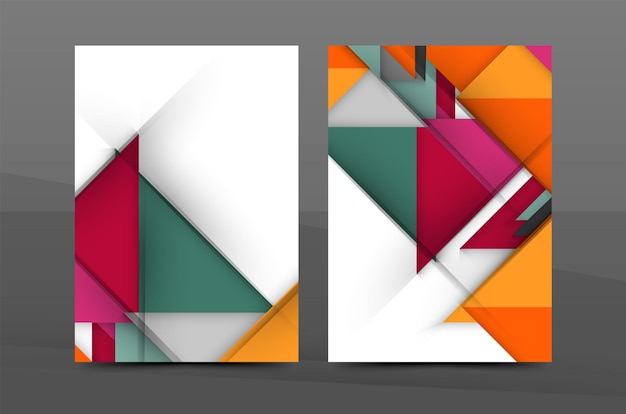colorful geometric a4 business print template