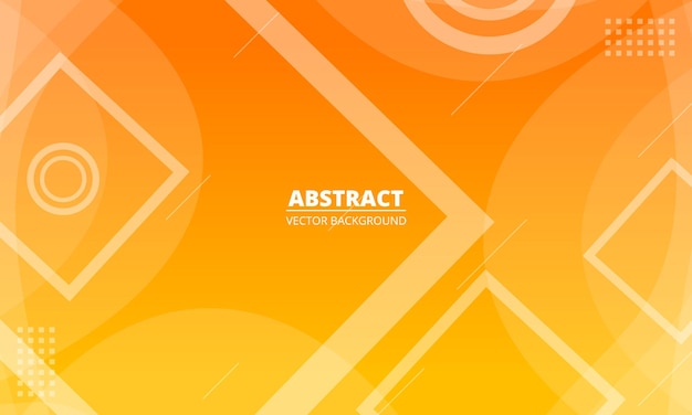 Colorful geometric abstract background. orange and yellow gradient background with geometric shapes. vector illustration