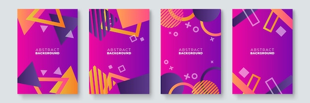 Colorful geometric background cover template. modern business brochure, banner, page, leaflet, flyer, magazine. abstract colorful background lines, geometrical forms. cover presentation