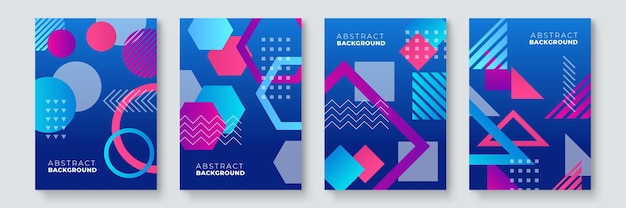 Colorful geometric background cover template. modern business brochure, banner, page, leaflet, flyer, magazine. abstract colorful background lines, geometrical forms. cover presentation