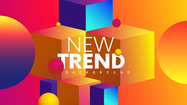 Colorful geometric background new trend modern abstract template design corporate presentation