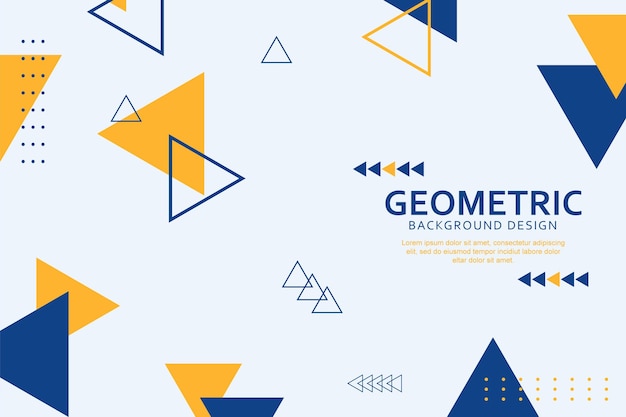 Colorful geometric background with flat shapes design