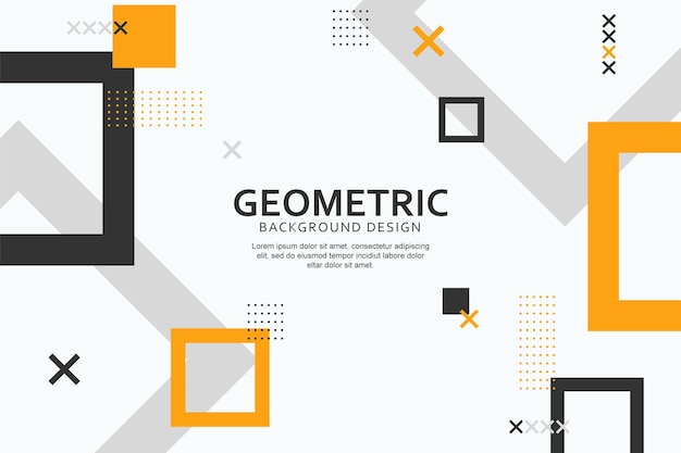 Colorful geometric background with flat shapes design