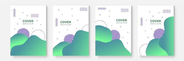 Vector colorful geometric cover design