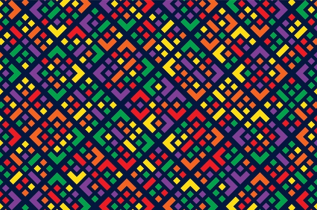 Vector colorful geometric diamond pattern