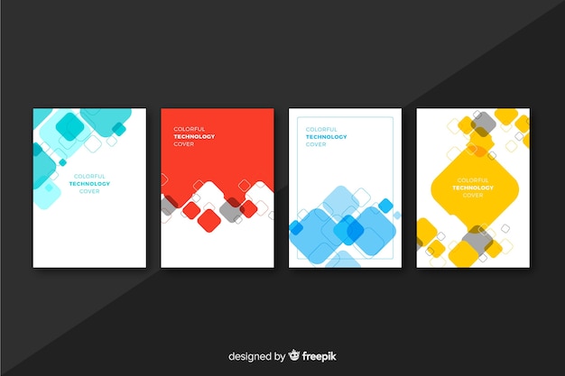 Colorful geometric lines cover collection