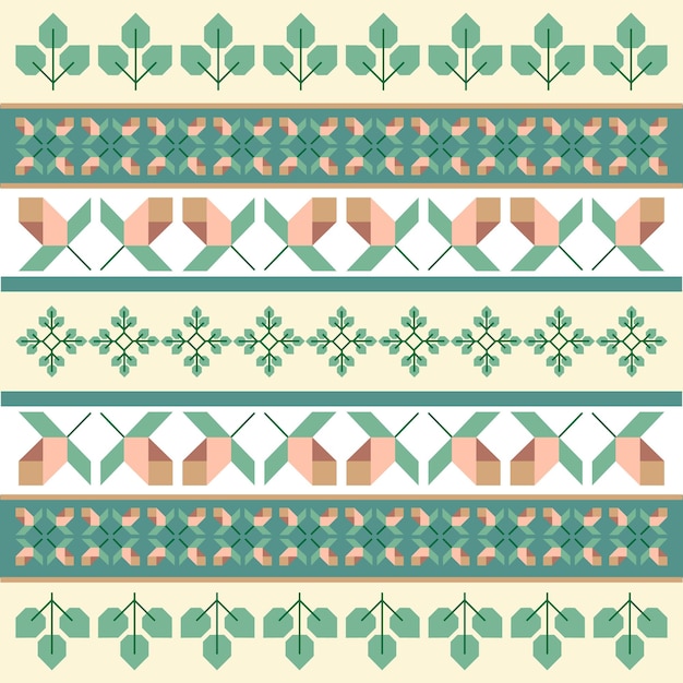 Colorful geometric seamless pattern design vector