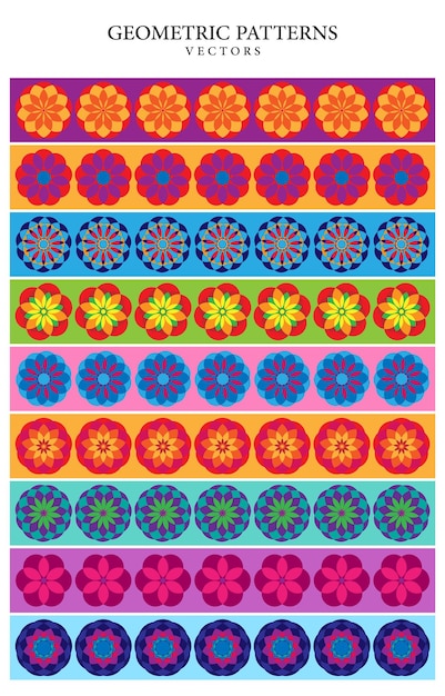 Colorful geometric seamless pattern design vector