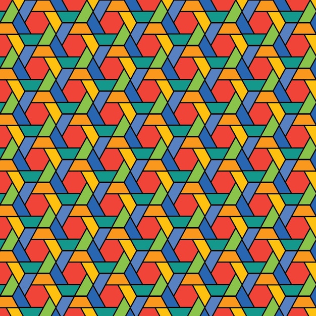 Colorful geometric seamless pattern