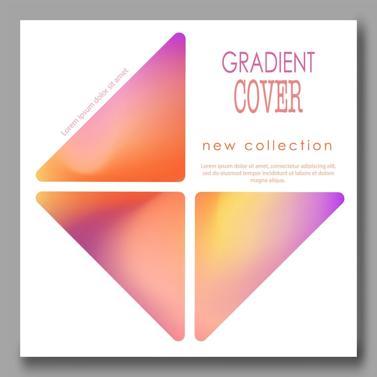 वेक्टर colorful geometric shape gradient covers with blur the idea of a banner brochure catalog or booklet a template for creative design