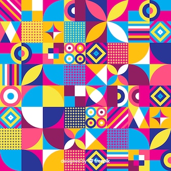 Priorità bassa del mosaico di forme geometriche colorate