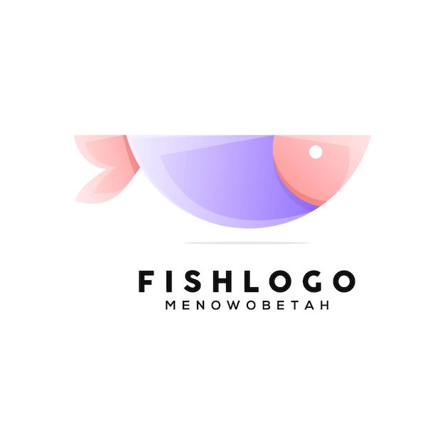 Vector colorful geometric style fish illustration