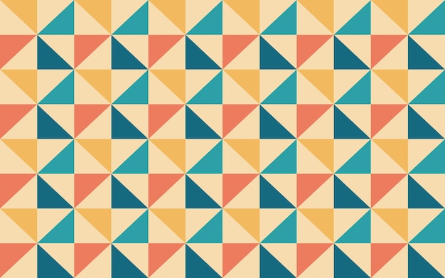 Vettore carta da parati di sfondo con motivo retrò senza cuciture colorato triangolo geometrico