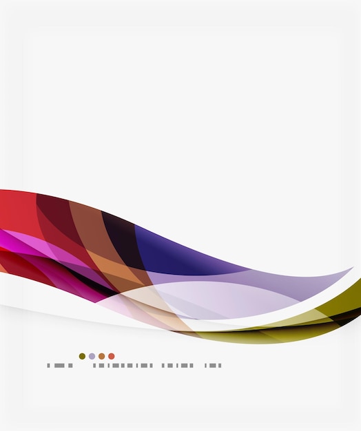 colorful geometric wave abstract background vector template background for workflow layout diagram number options or web design