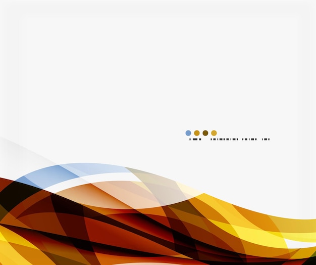 カラフルな幾何学的な波の抽象的な背景ワークフロー レイアウト図番号オプションまたは Web デザインのベクトル テンプレートの背景