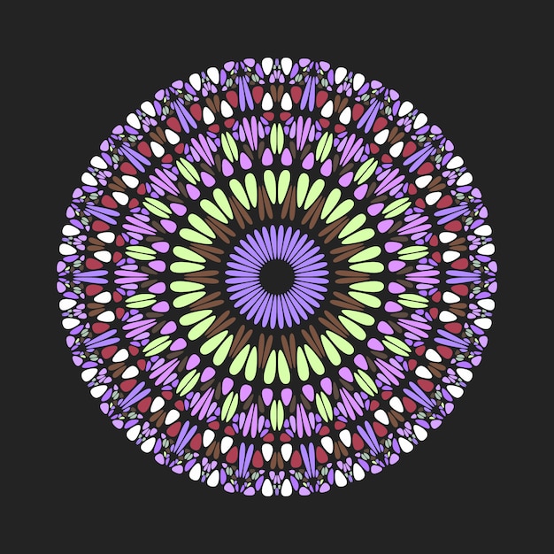 Vector colorful geometrical circular stone pattern mandala art