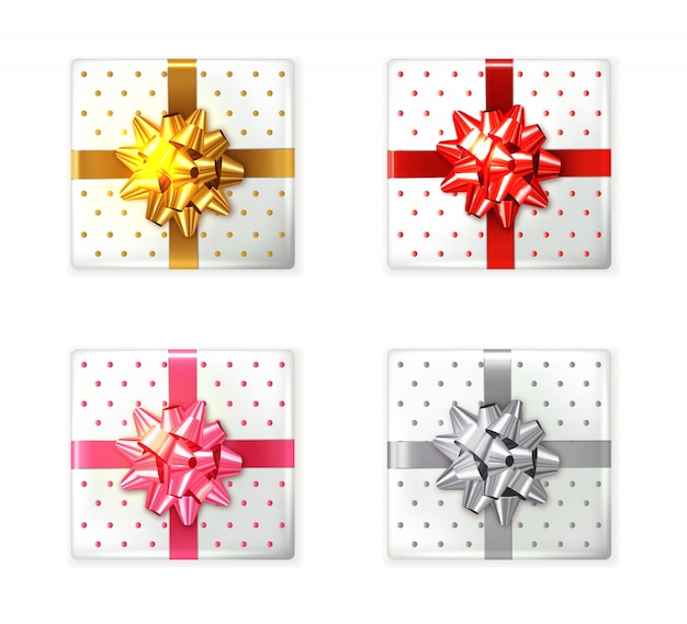 Vector colorful gift box set