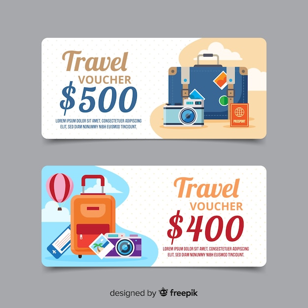 Vector colorful gift voucher banners