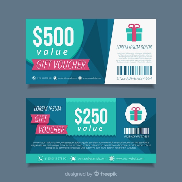 Colorful gift voucher