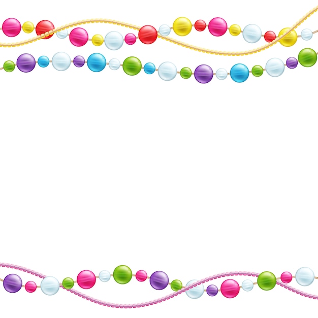 Colorful glass beads decoration background.