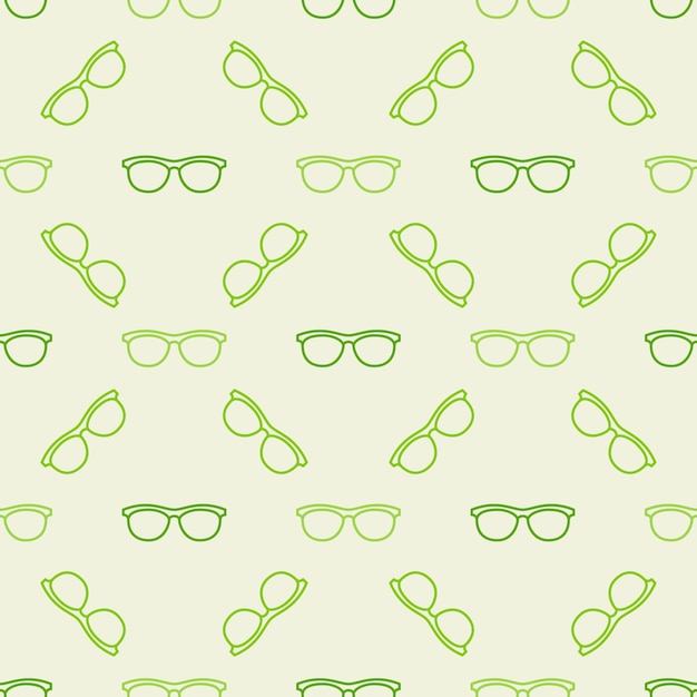 Colorful glasses pattern - vector seamless background