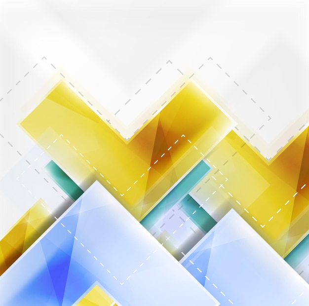 Colorful glossy arrow shapes Abstract background