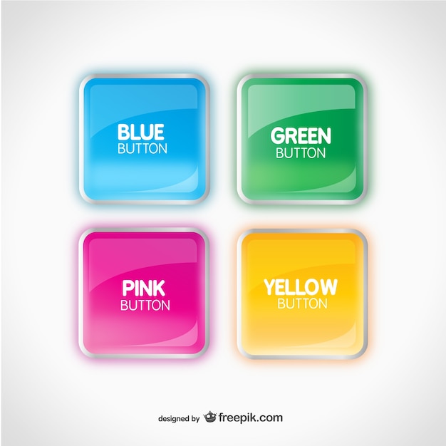 Colorful glossy buttons