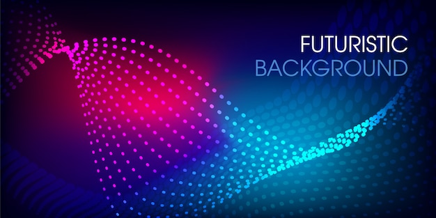 Colorful glowing futuristic design background 