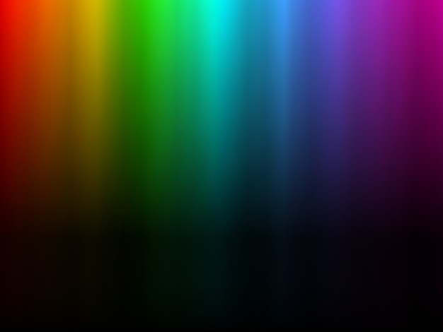 Vettore luce arcobaleno colorato incandescente