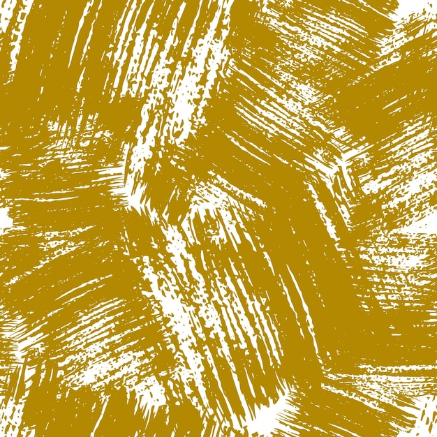 Vector colorful gold, white grunge seamless pattern, abstract brush strokes, lines and paint splashes.