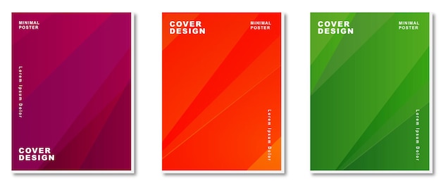 COLORFUL GRADIENT ABSTRACT  BACKGROUND MODERN COVERS SET