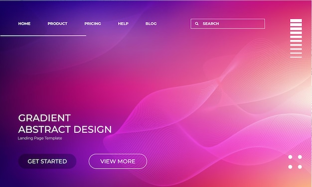 Colorful Gradient Abstract Background with Light for Landing Page