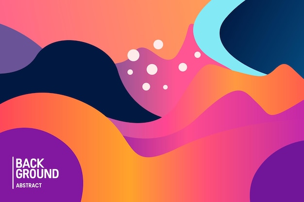 Colorful gradient background Fluid banner template vector illustration Abstract background
