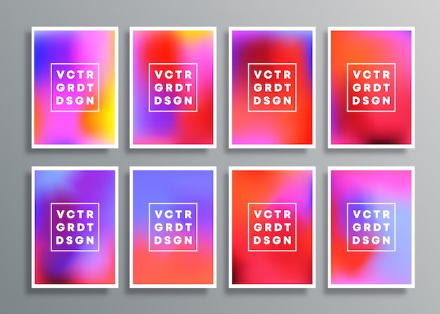 Colorful gradient backgrounds for flyer