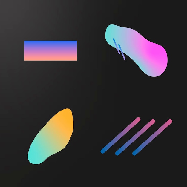 Colorful gradient collection vector