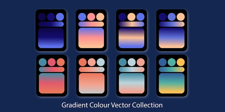Vector colorful_gradient color_collection_vector