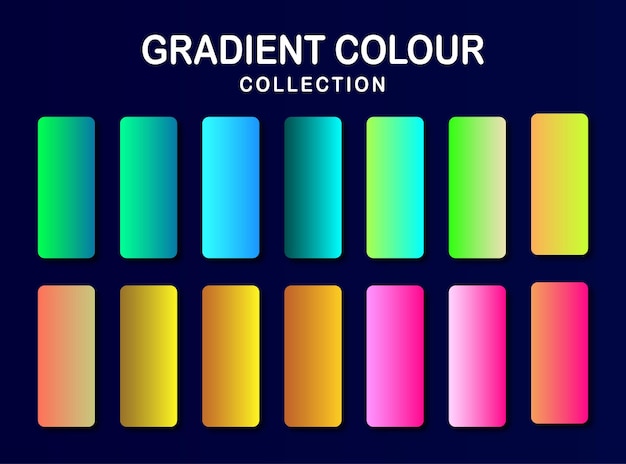 Premium Vector | Colorful gradient color collection