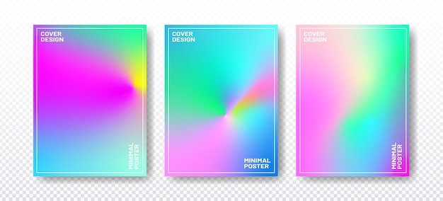 Colorful gradient covers template set