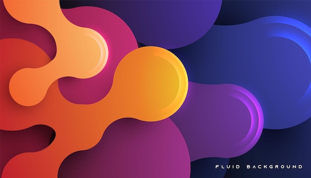 Colorful gradient dynamic fluid background light and shadow