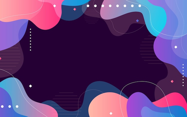 Vector colorful gradient fluid abstract background