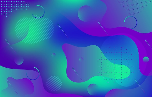 Colorful Gradient Fluid Liquid Dynamic Shape Background