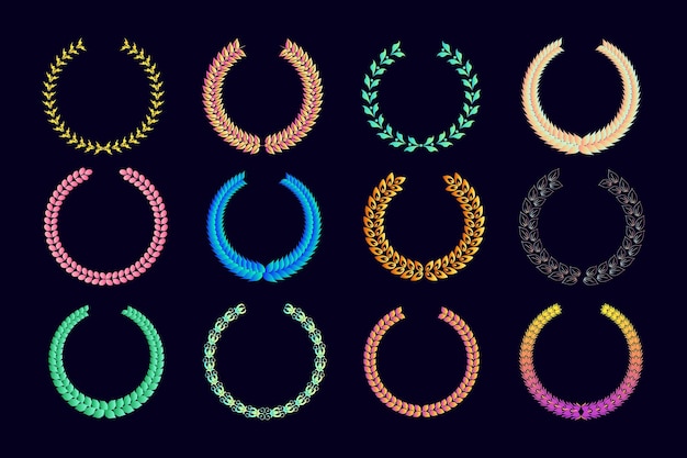 Colorful gradient laurel wreathes collection