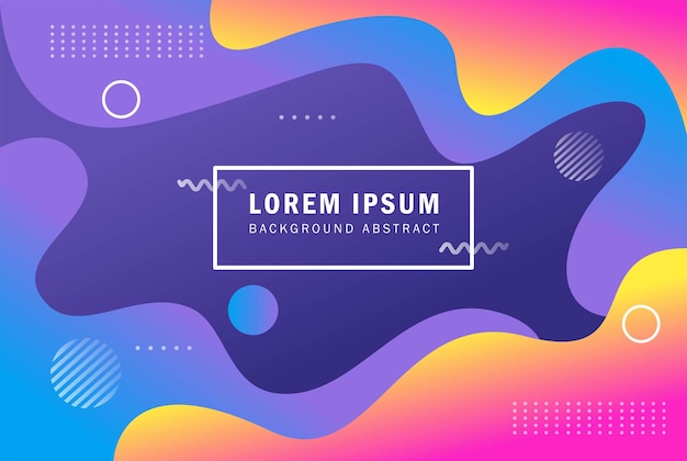 Colorful gradient liquid shape abstract background for business