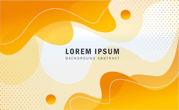 Colorful gradient liquid shape yellow orange background