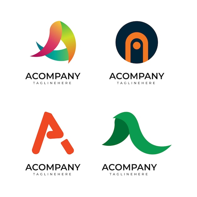 Colorful gradient a logo