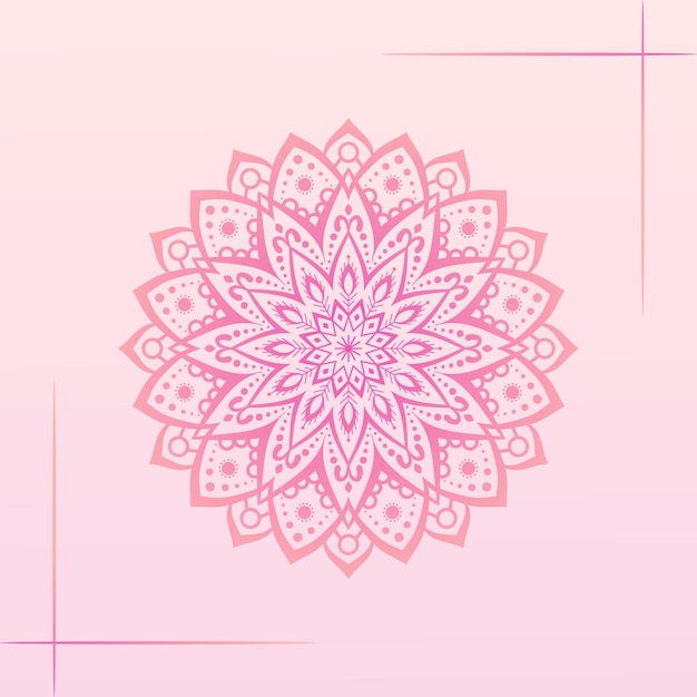 Vector colorful gradient mandala background